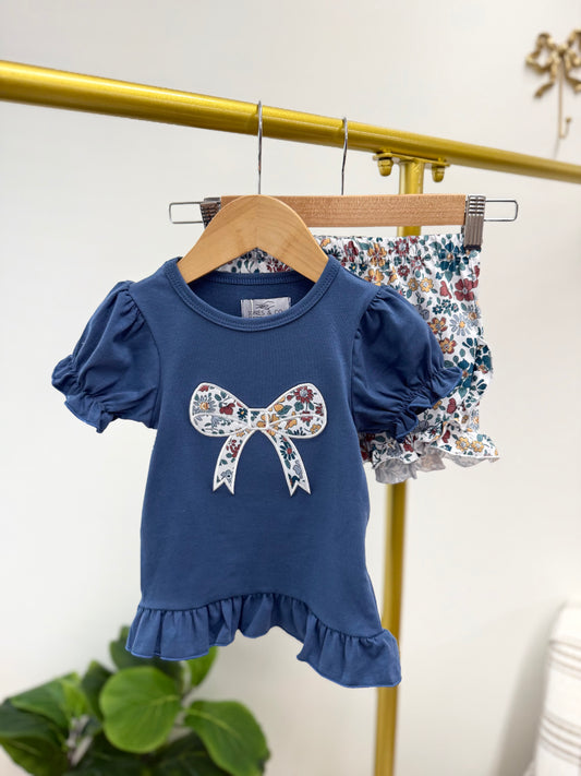 Fall Florals Girl's Short Set