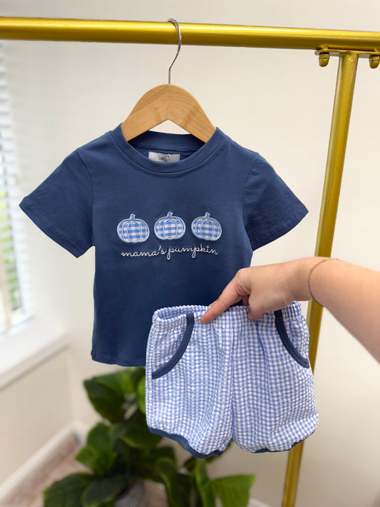 Mama's Pumpkin Boy's Short Set