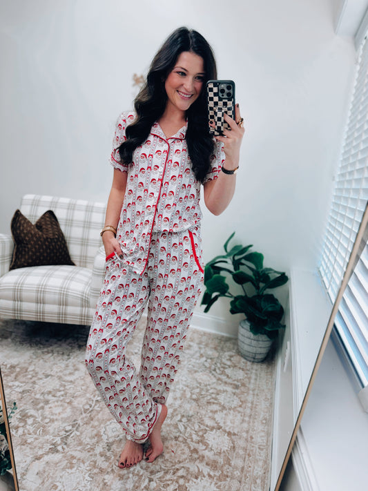 Women’s Santa Bamboo Button-Down Set