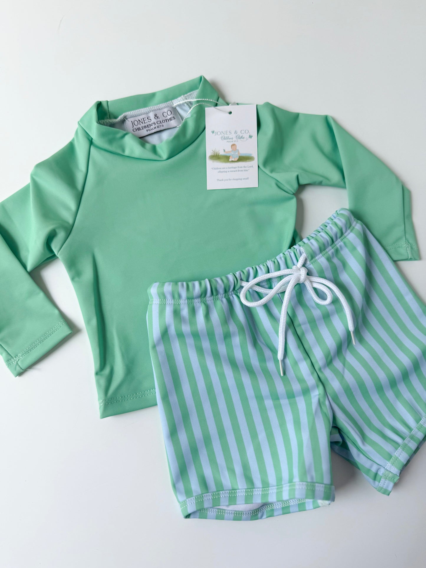 Striped Boy’s Swim Set