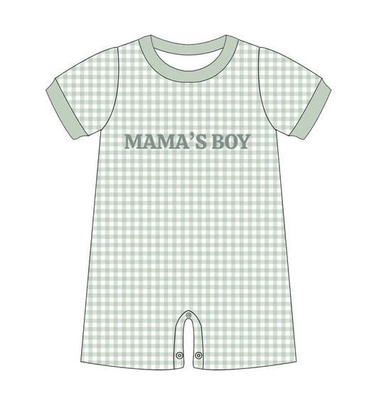 Mama's Boy Gingham Romper PREORDER ETA LATE JANUARY