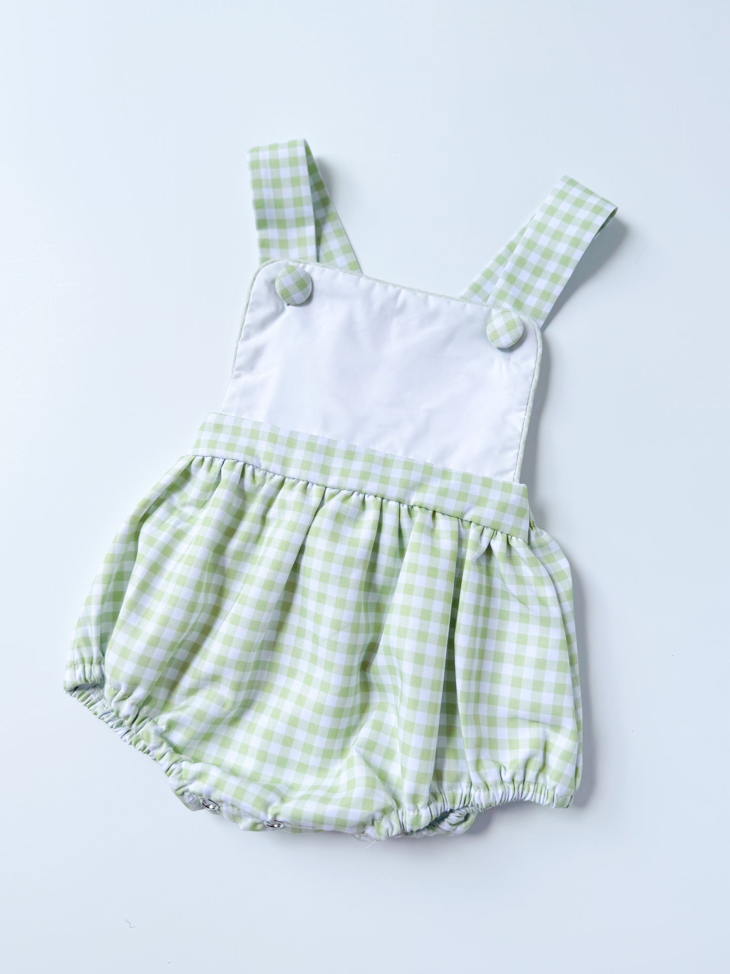 Green Gingham Boy’s Bubble