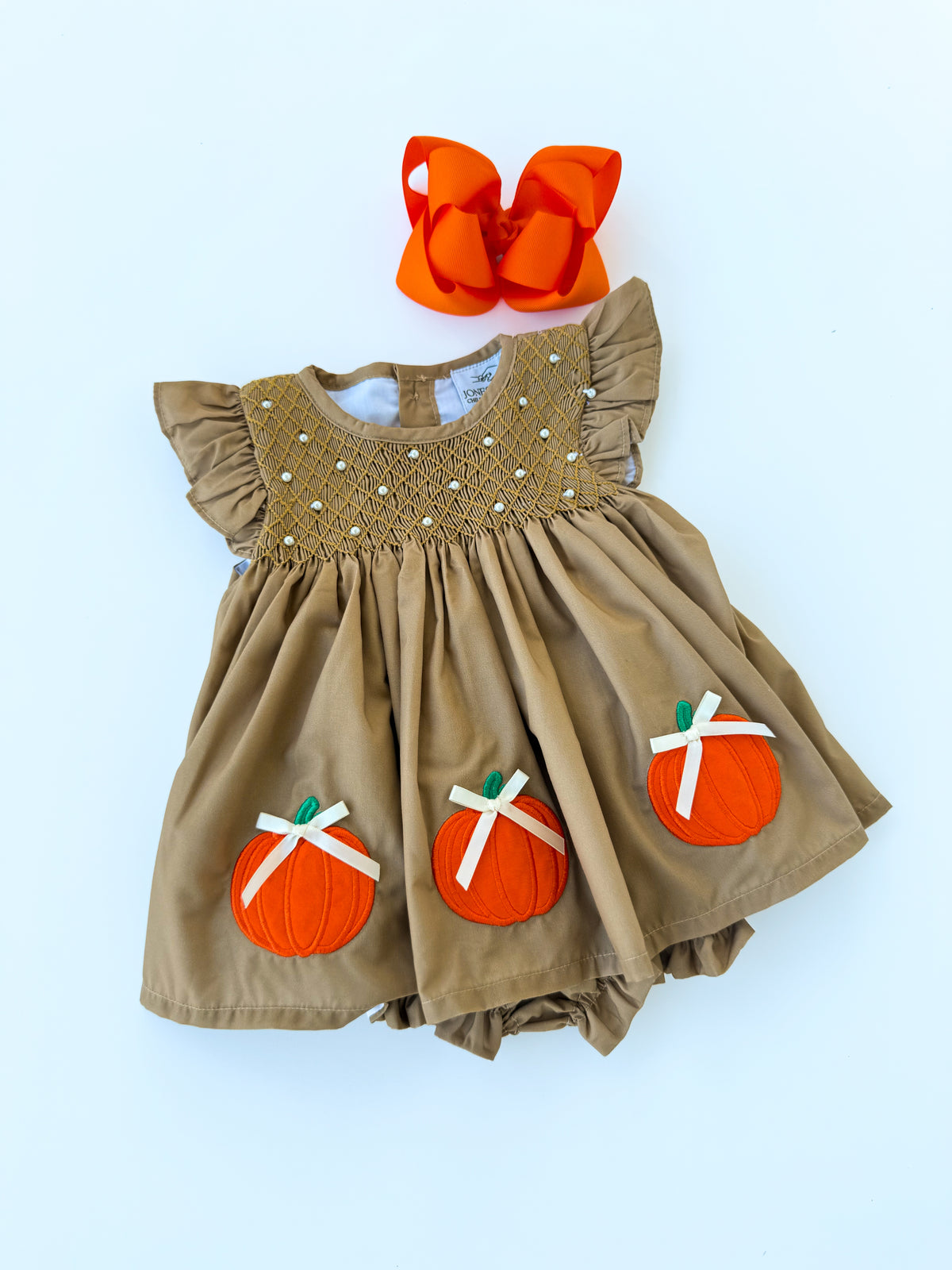 Pumpkin & Pearls Girl's Skirted Bubble