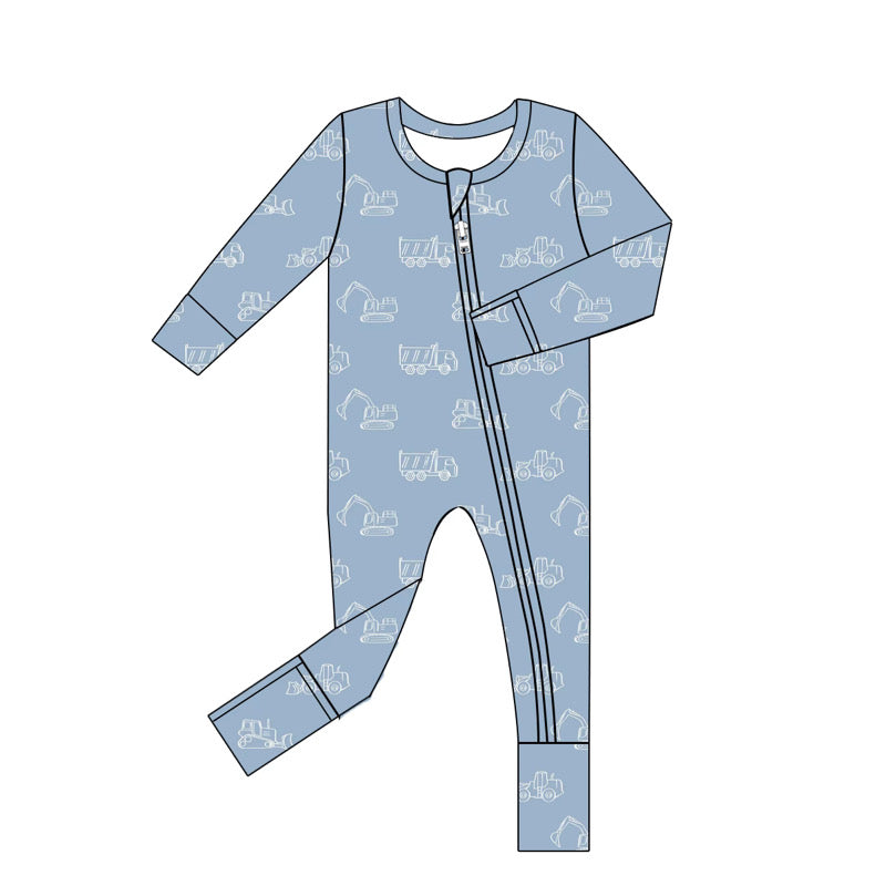 Construction Crew Boy's Bamboo Zippy PREORDER ETA LATE SEPTEMBER