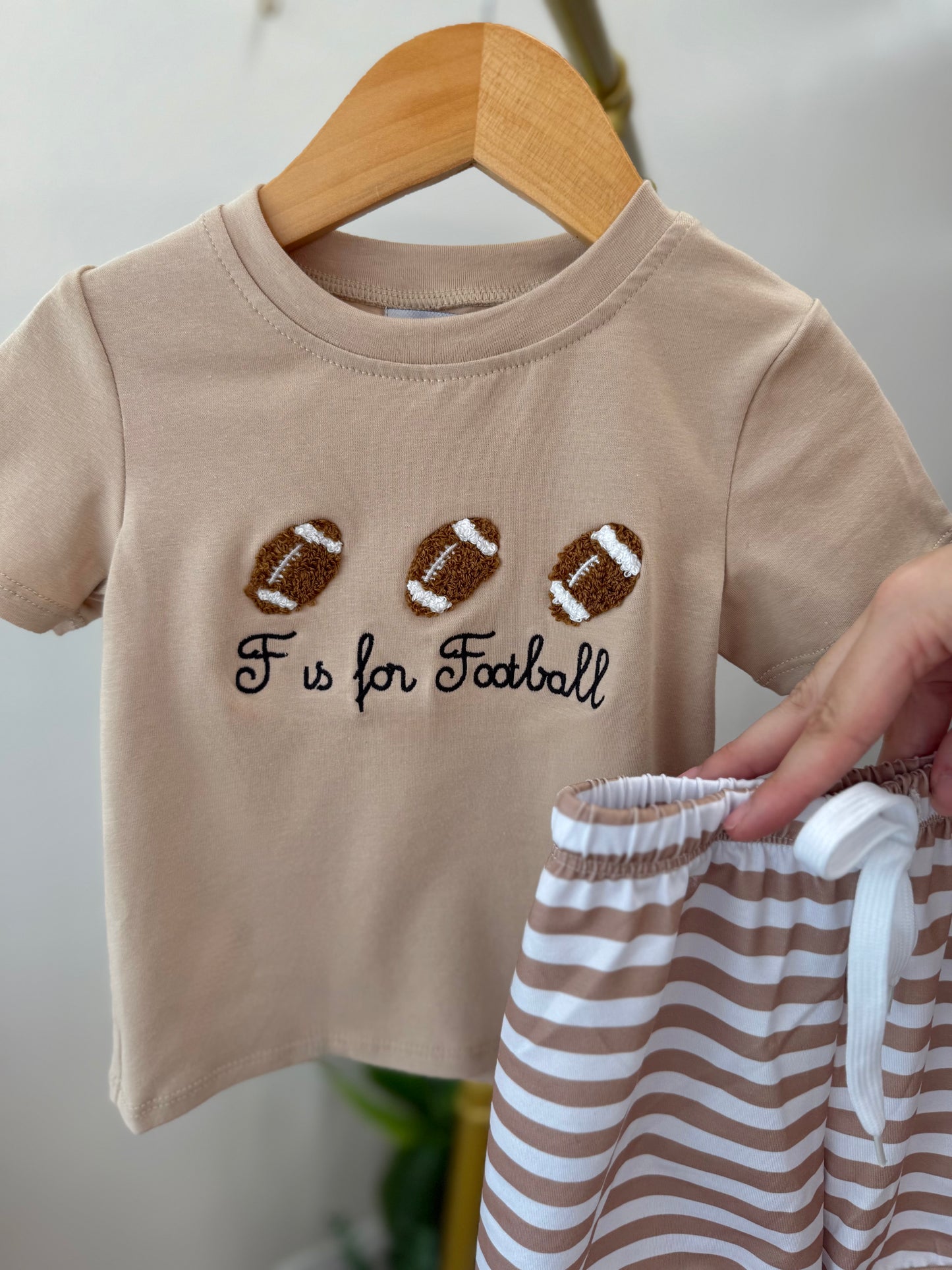 F is for Football Boy's Short Set