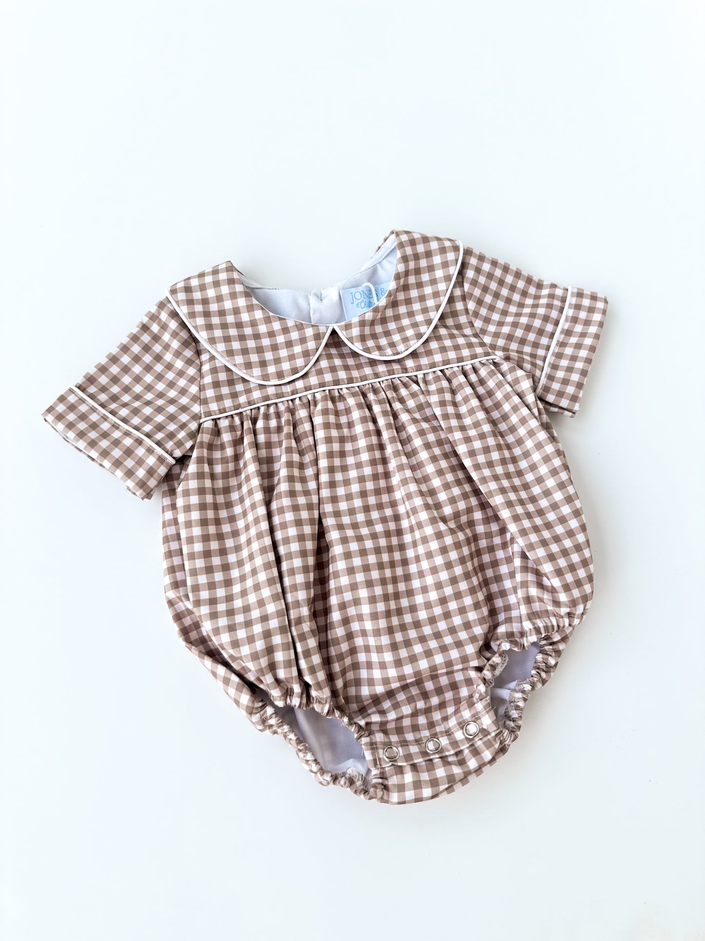Classic Brown Gingham Boy's Bubble