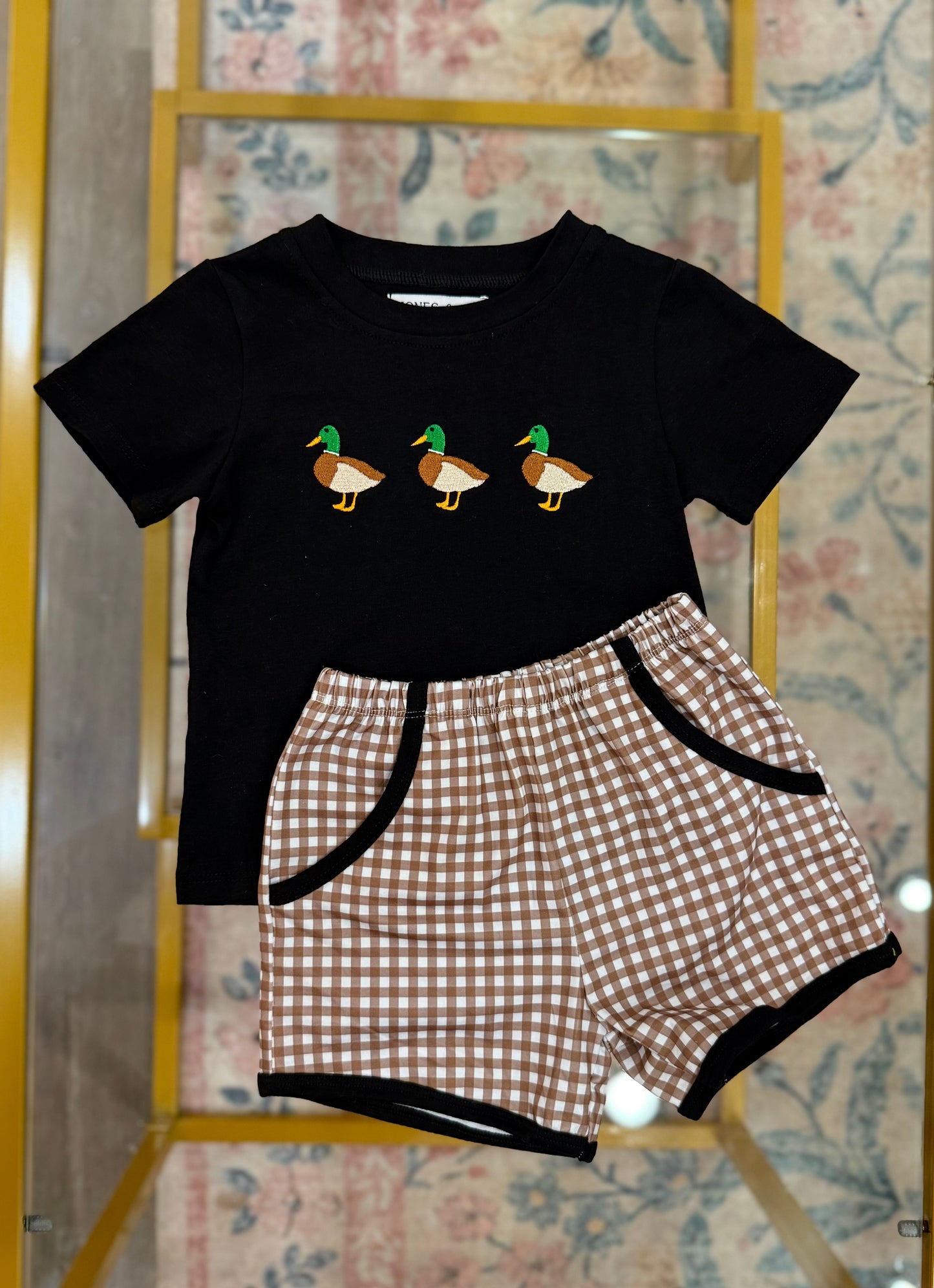 Gingham Mallard Boy’s Short Set