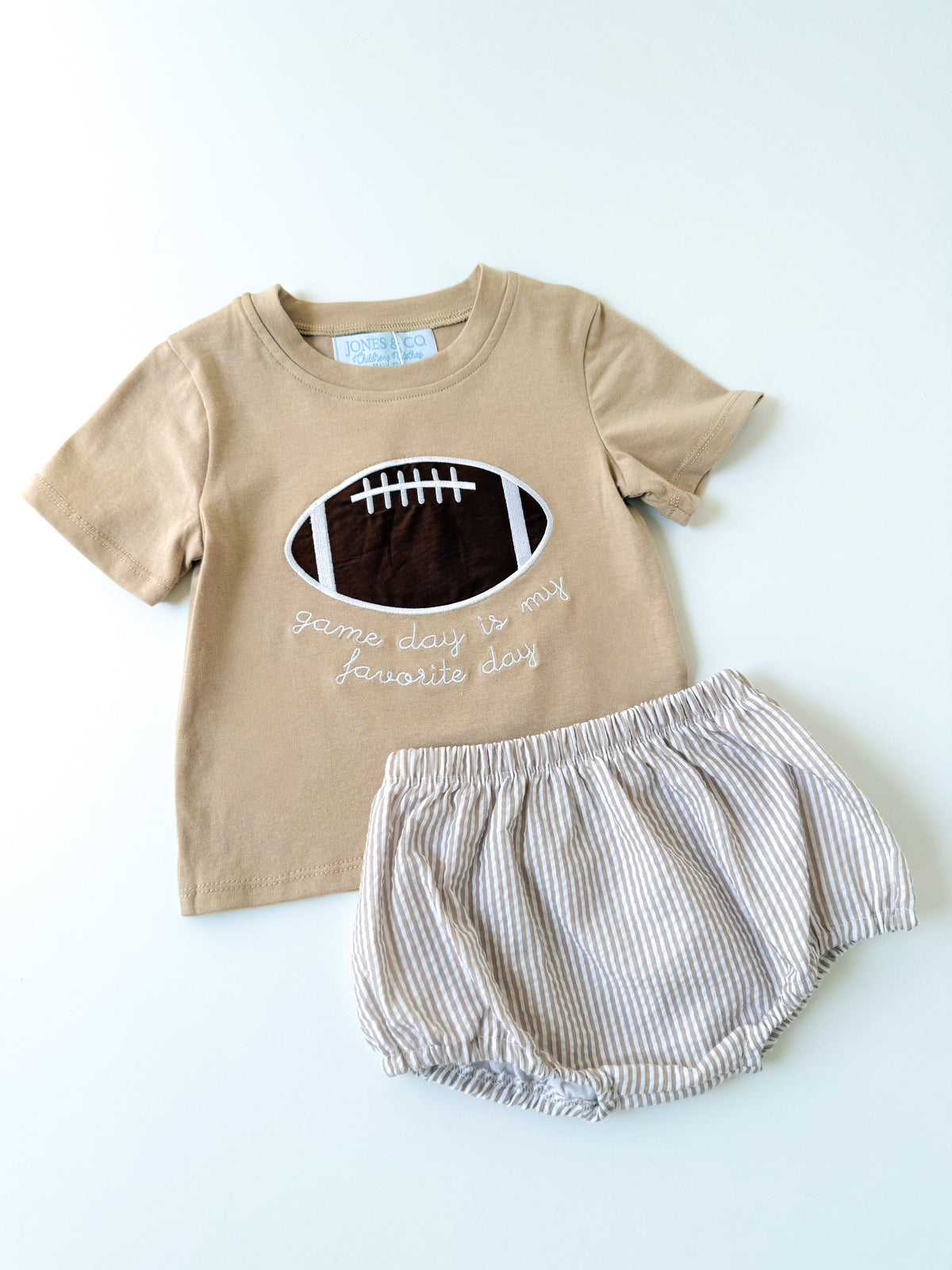Seersucker Gameday Boy’s Diaper Set