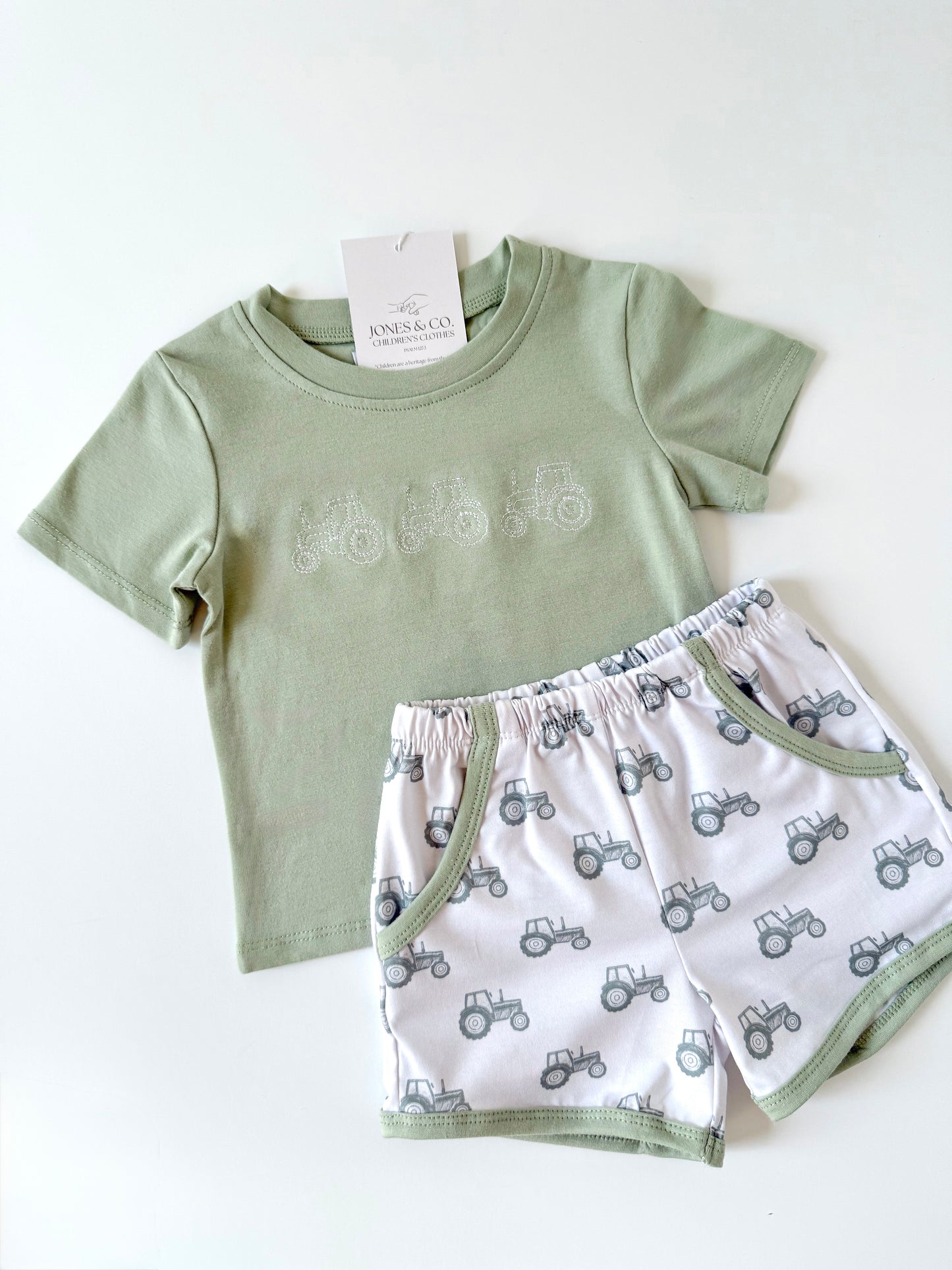 Spring Tractors Boy’s Short Set