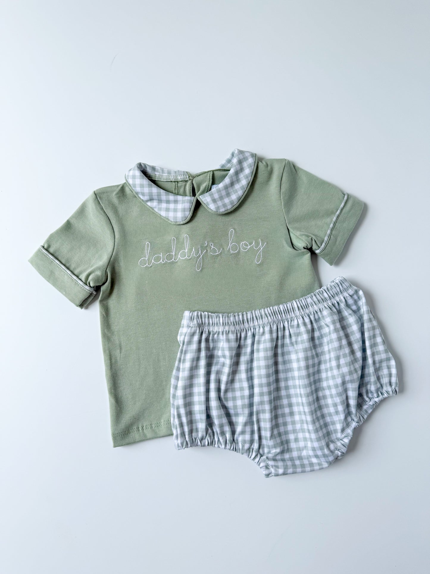 Daddy’s Boy Gingham Diaper Set