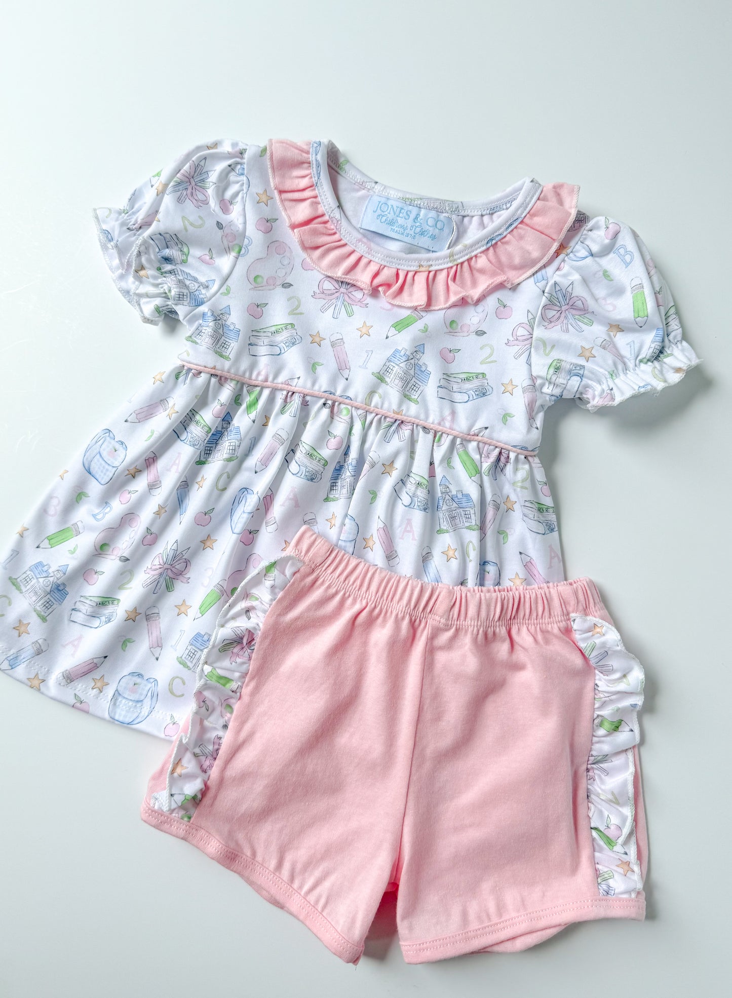 Classroom Toile Girl’s Short Set
