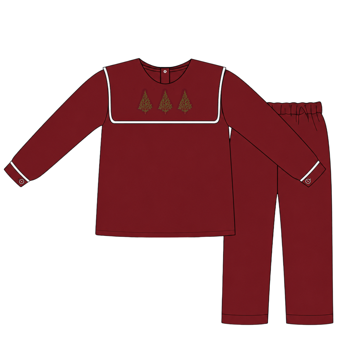Burgundy Pines Boy’s Pant Set PREORDER ETA OCTOBER