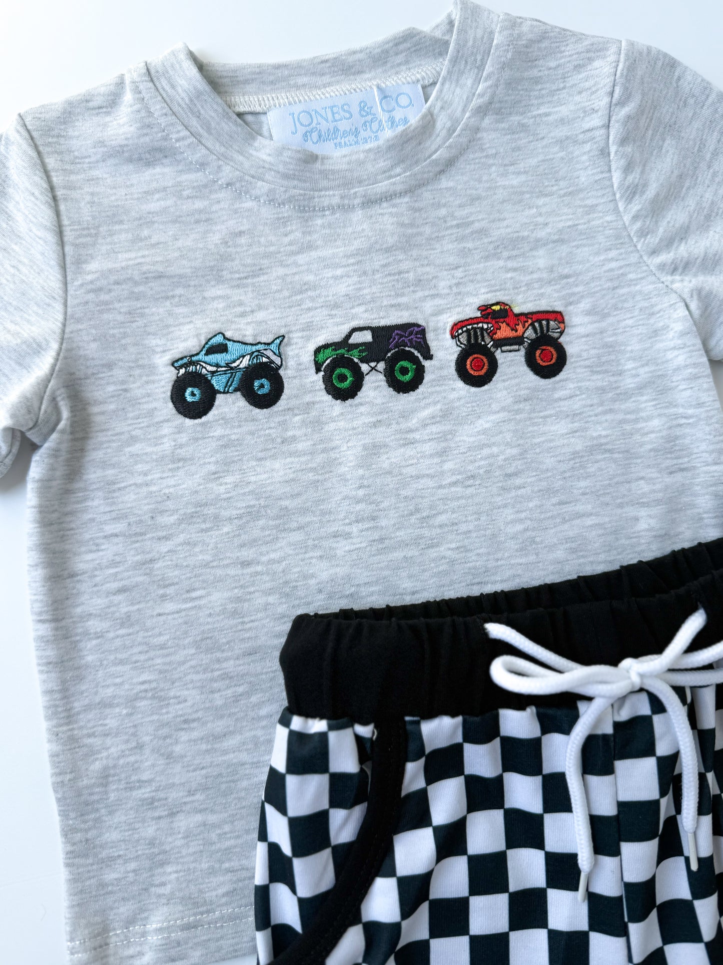 Monster Truck Boy’s Short Set