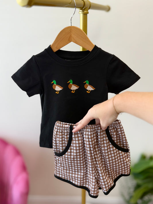 Gingham Mallard Boy’s Short Set