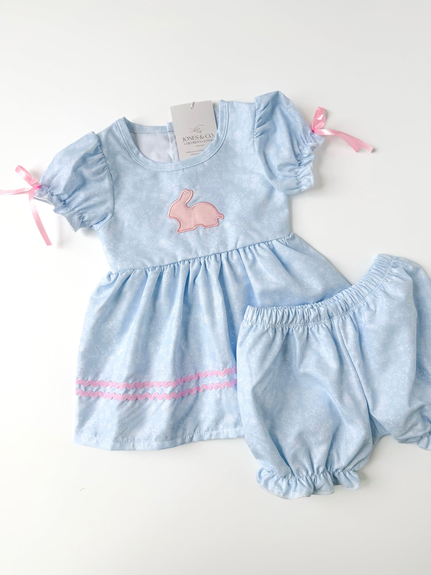 Bunny Toile Girl’s Bloomer Set