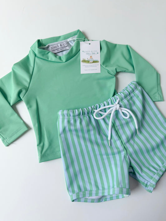 Striped Boy’s Swim Set