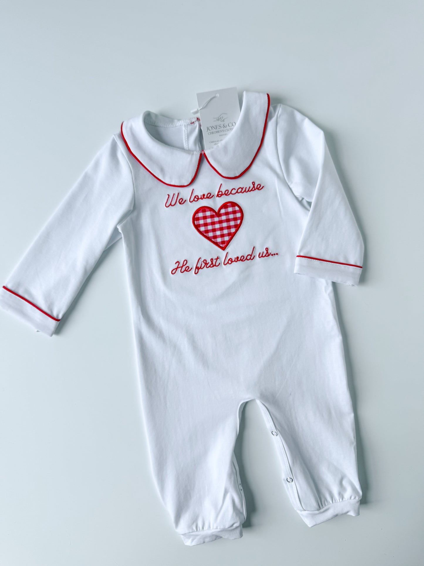 He first loved us Boy's Romper