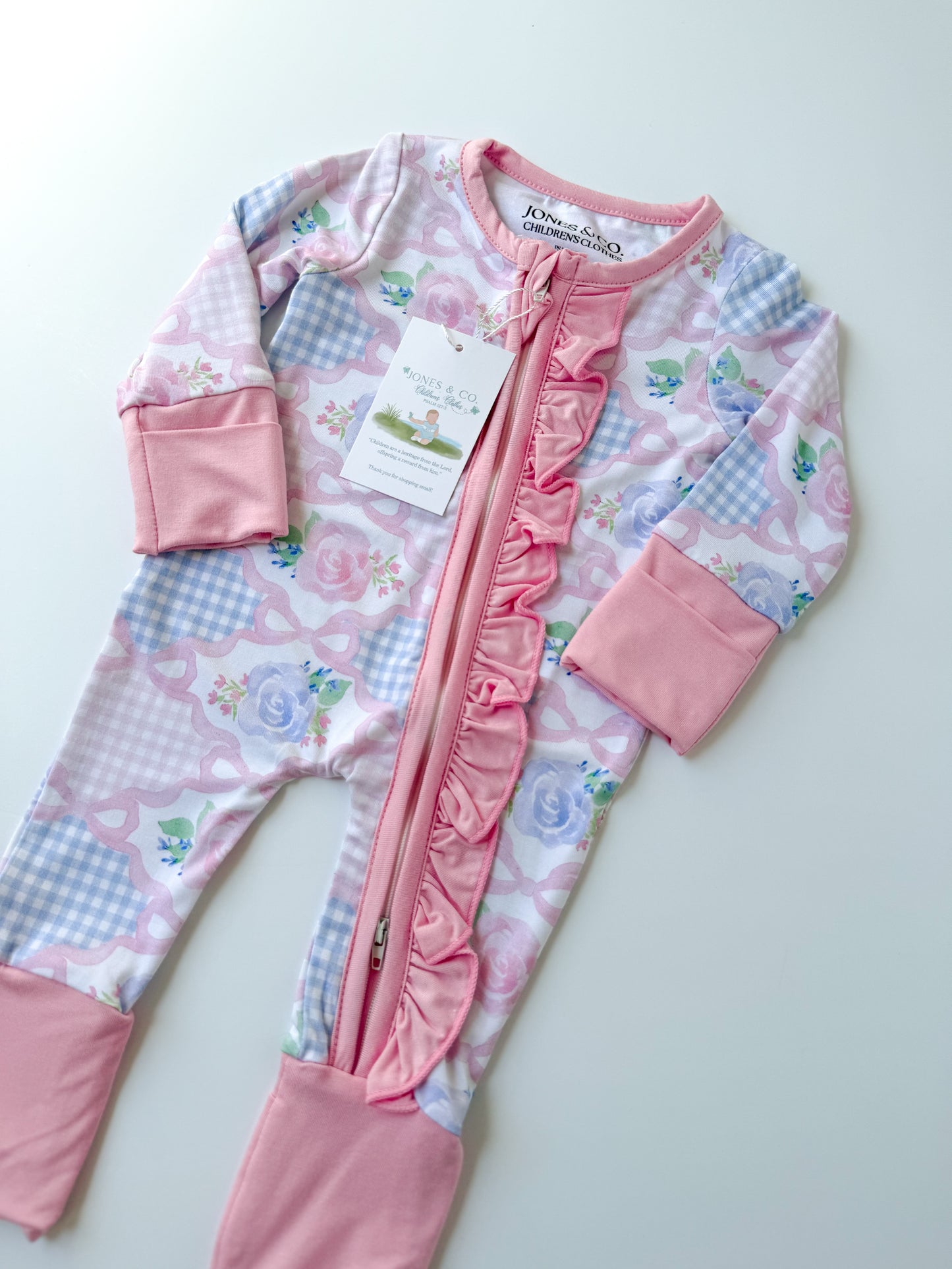 Pastel Floral Bamboo Zippy