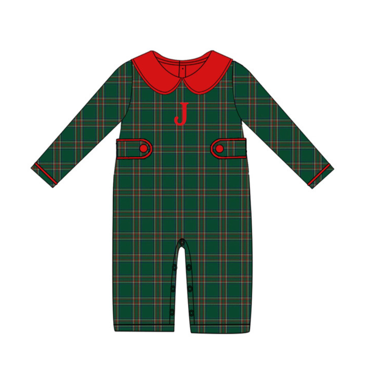 Traditional Plaid Boy’s Romper PREORDER ETA OCTOBER