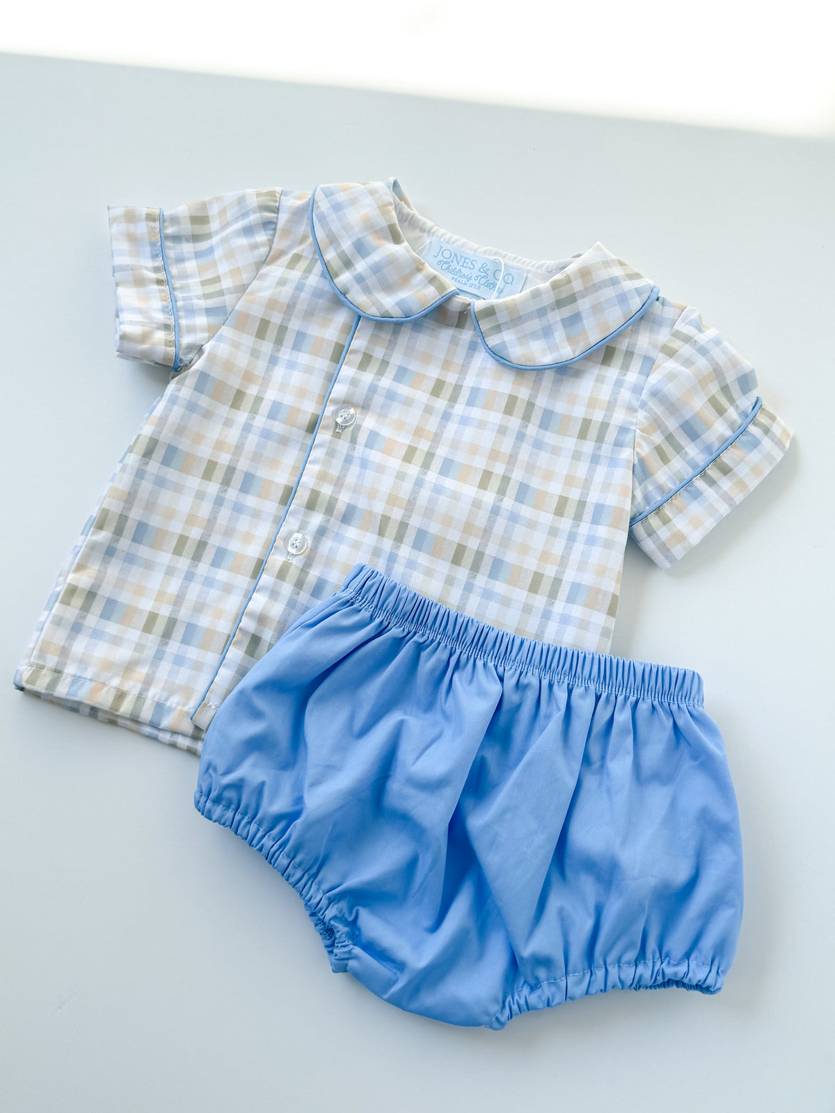 Fall Plaid Boy’s Diaper Set