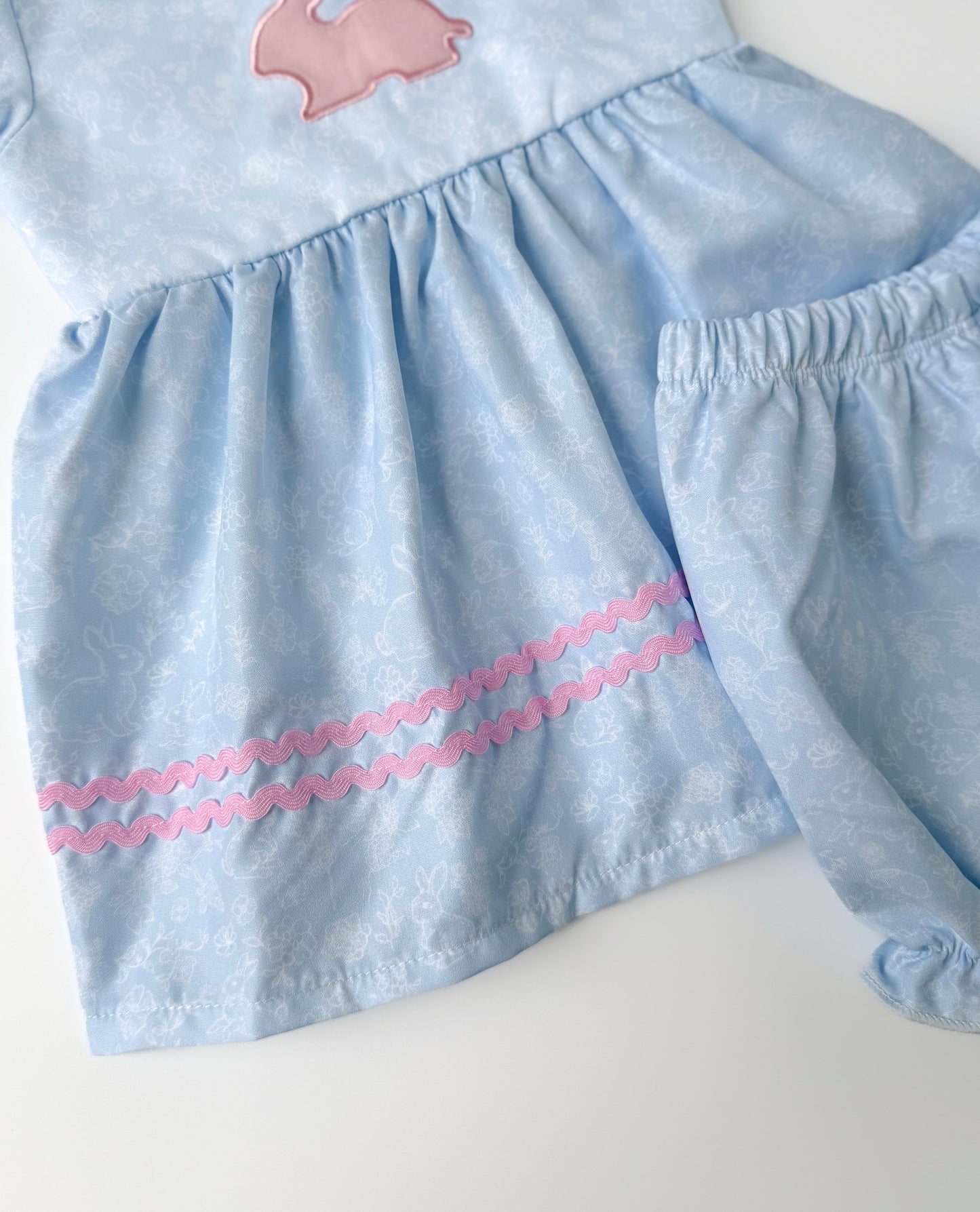 Bunny Toile Girl’s Bloomer Set