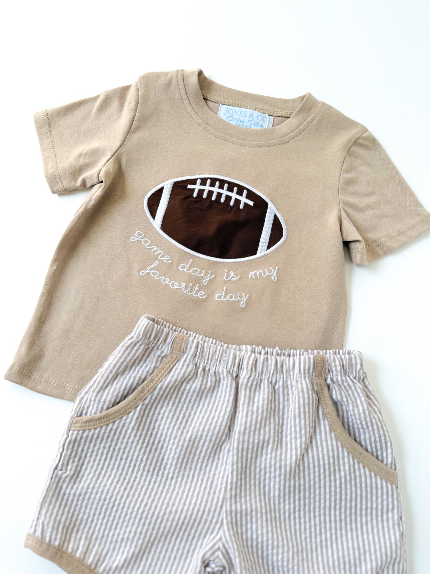 Seersucker Gameday Boy’s Short Set
