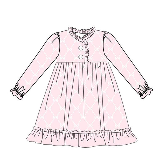 Pink Bow Trellis Girl's Nightgown PREORDER ETA LATE SEPTEMBER