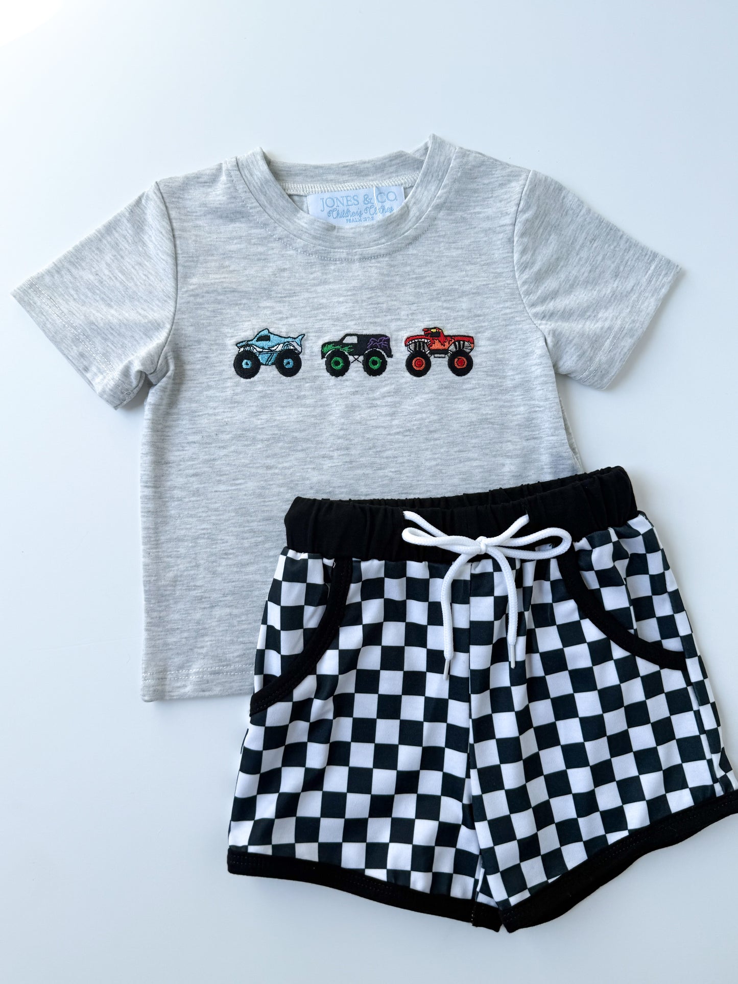 Monster Truck Boy’s Short Set