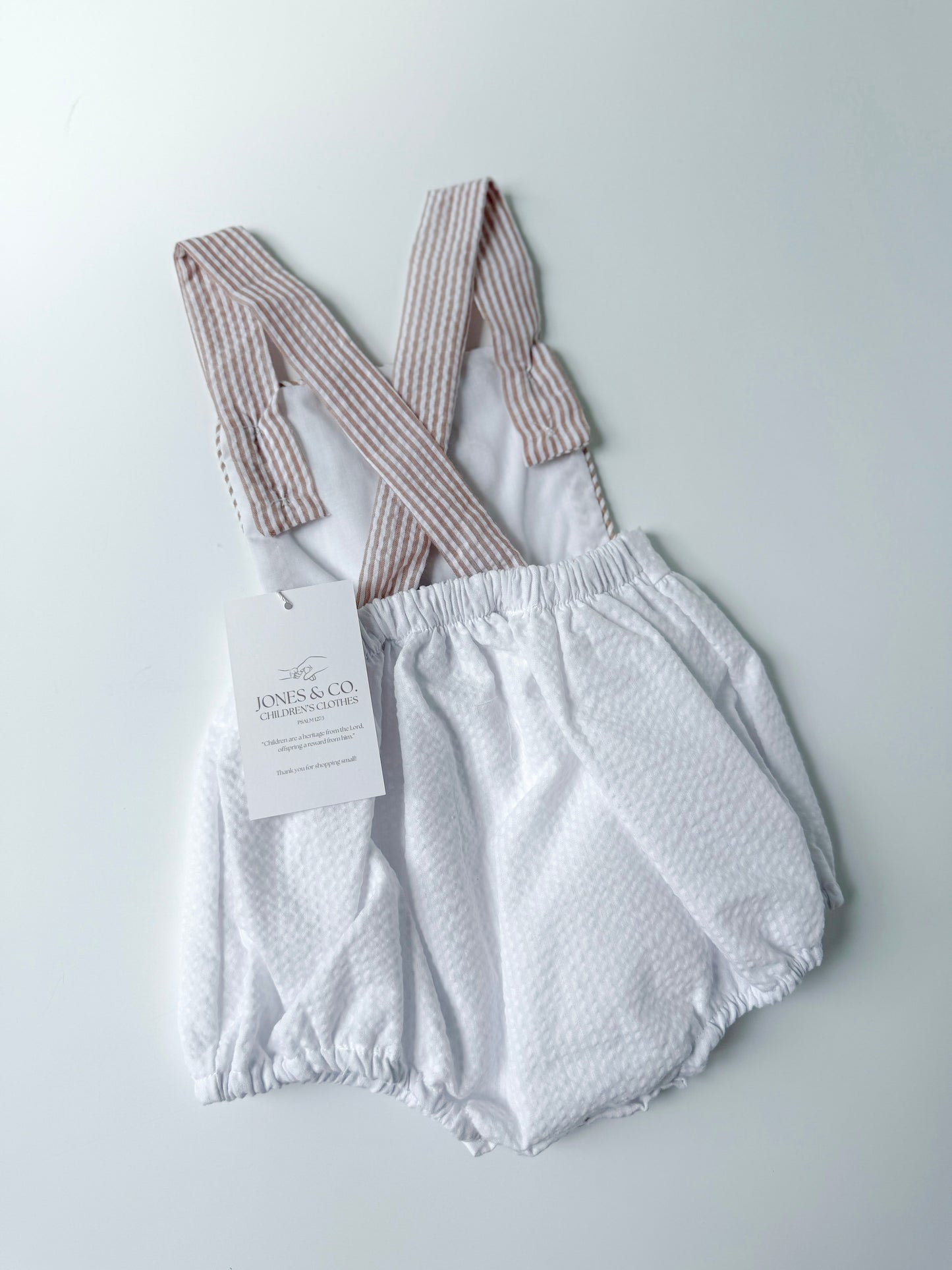 Seersucker Shells Boy’s Sunsuit