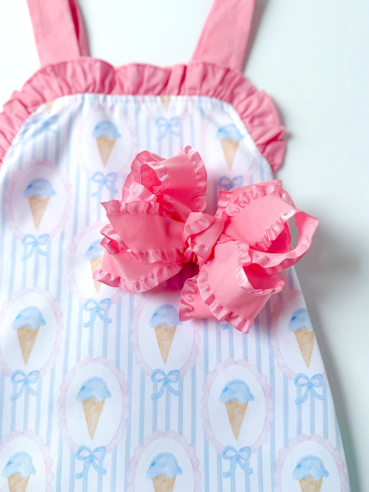 Pink Double Ruffle Bow - Crowned With Grace