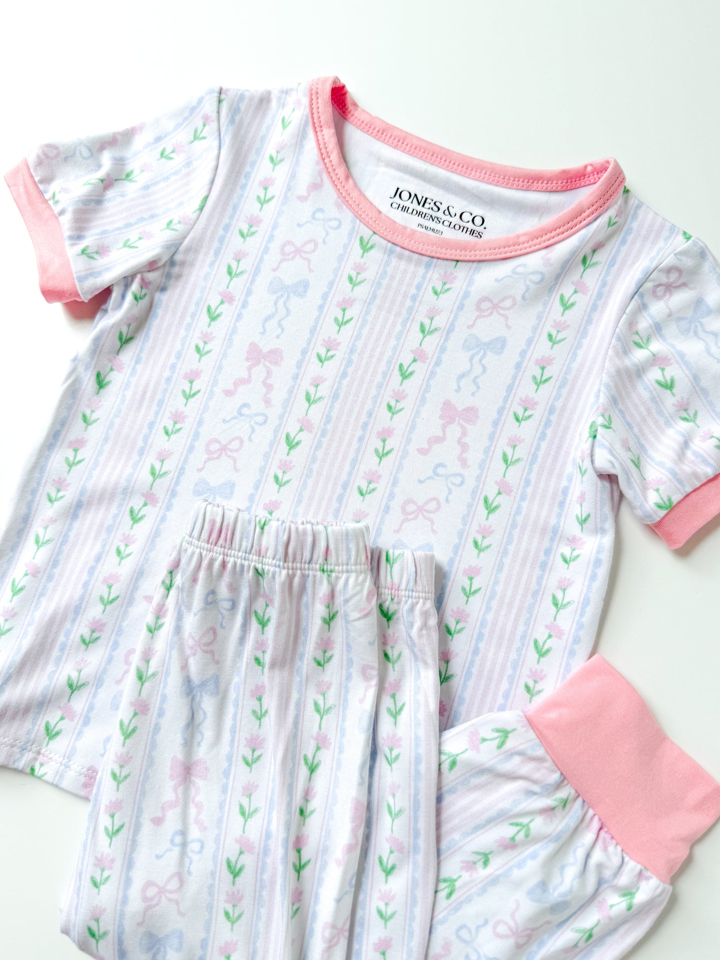 Darling Bow Girl’s Bamboo Pant Set