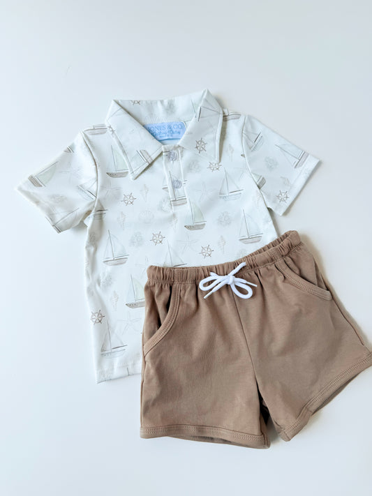 Seashells & Sailboats Boy’s Short Set