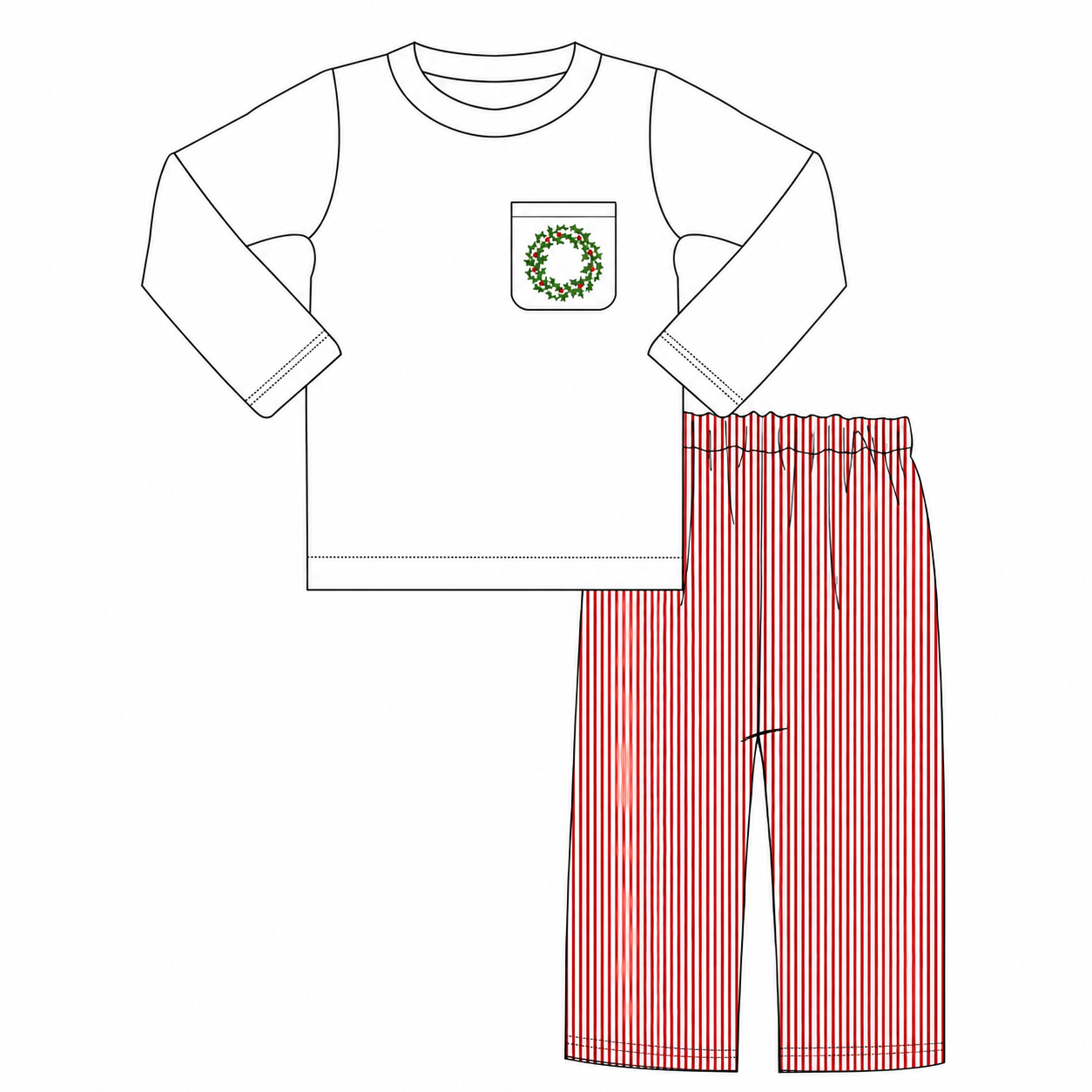 Christmas Seersucker Boy’s Pant Set PREORDER ETA OCTOBER