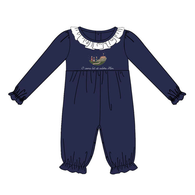 O Come Let Us Adore Him Girl’s Romper PREORDER ETA OCTOBER