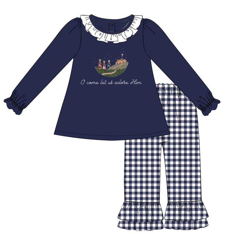 O Come Let Us Adore Him Girl’s Pant Set PREORDER ETA OCTOBER
