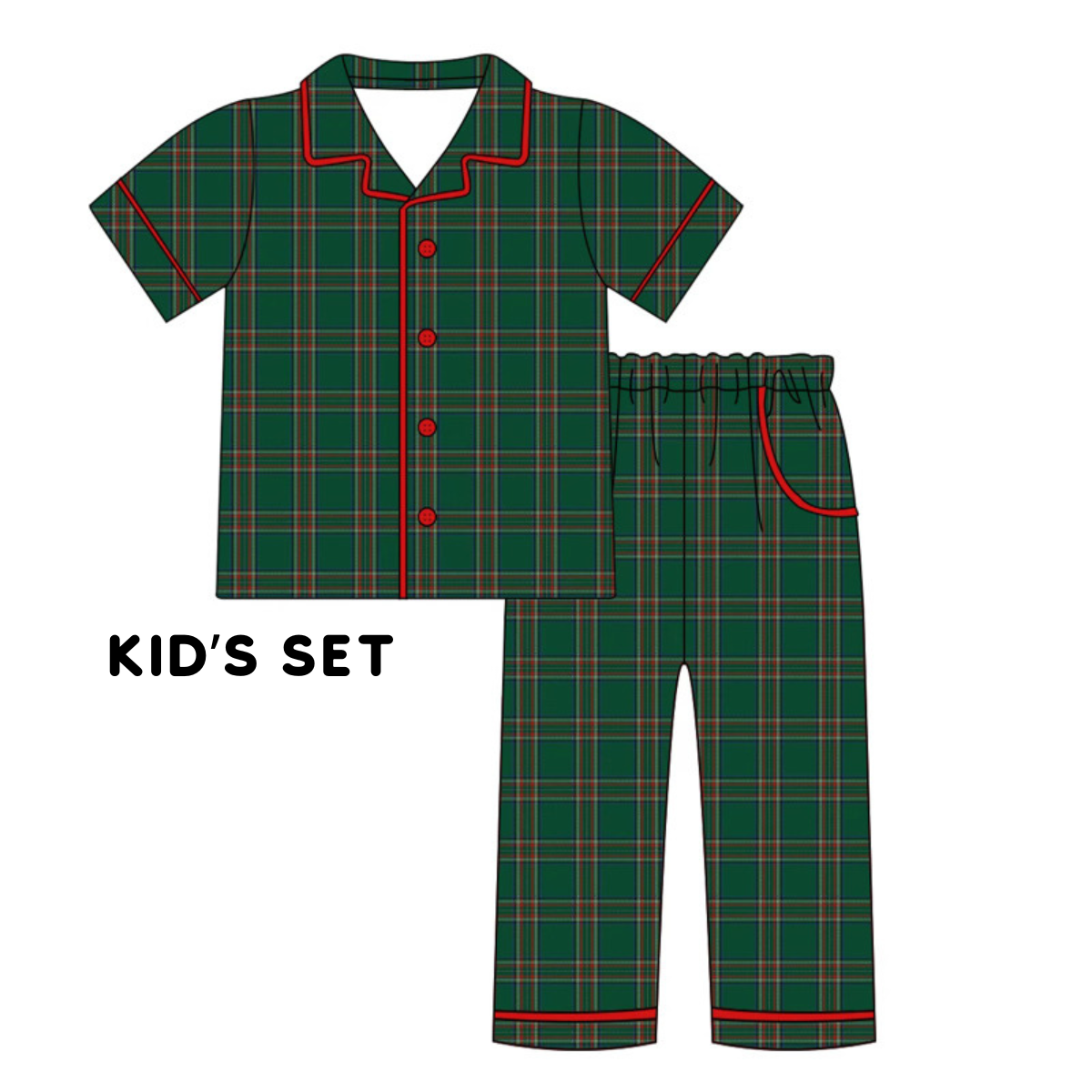 Traditional Plaid Kid’s Bamboo Buttondown Set PREORDER ETA OCTOBER