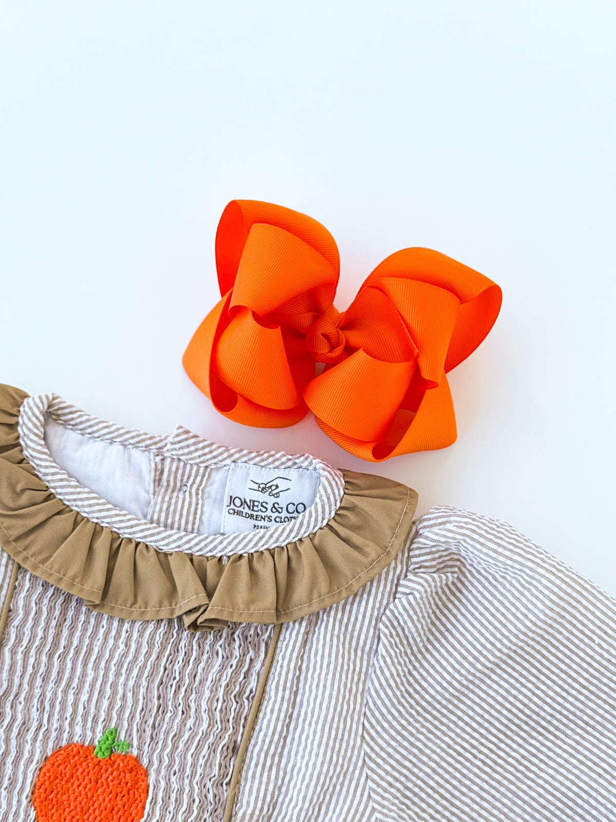 Layered Orange Bow - Crowned with Grace