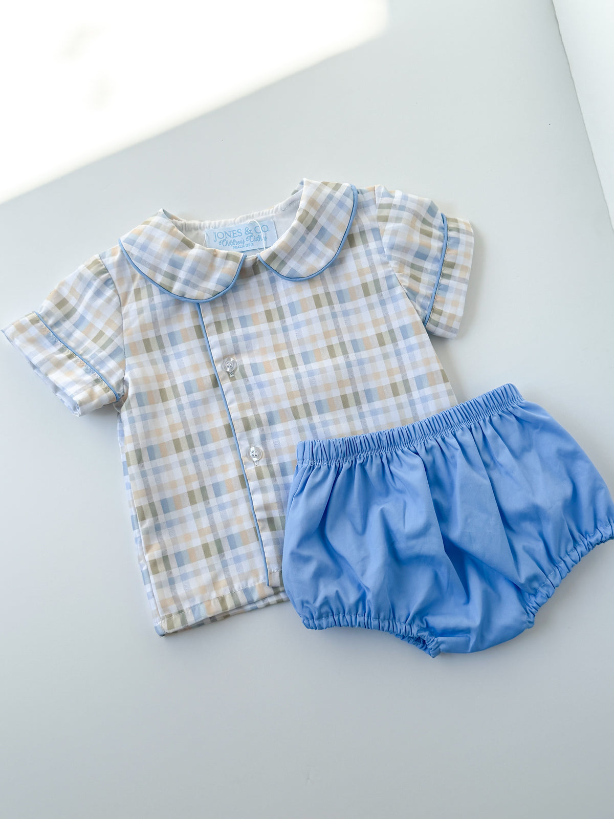 Fall Plaid Boy’s Diaper Set