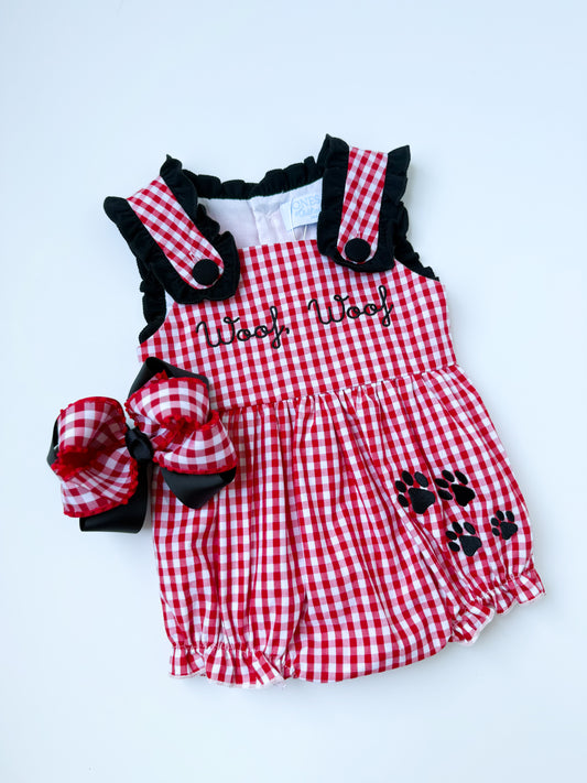 Woof Woof Girl’s Gingham Bubble