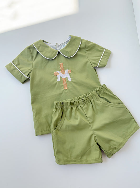 Fall Heirloom Cross Boy’s Short Set