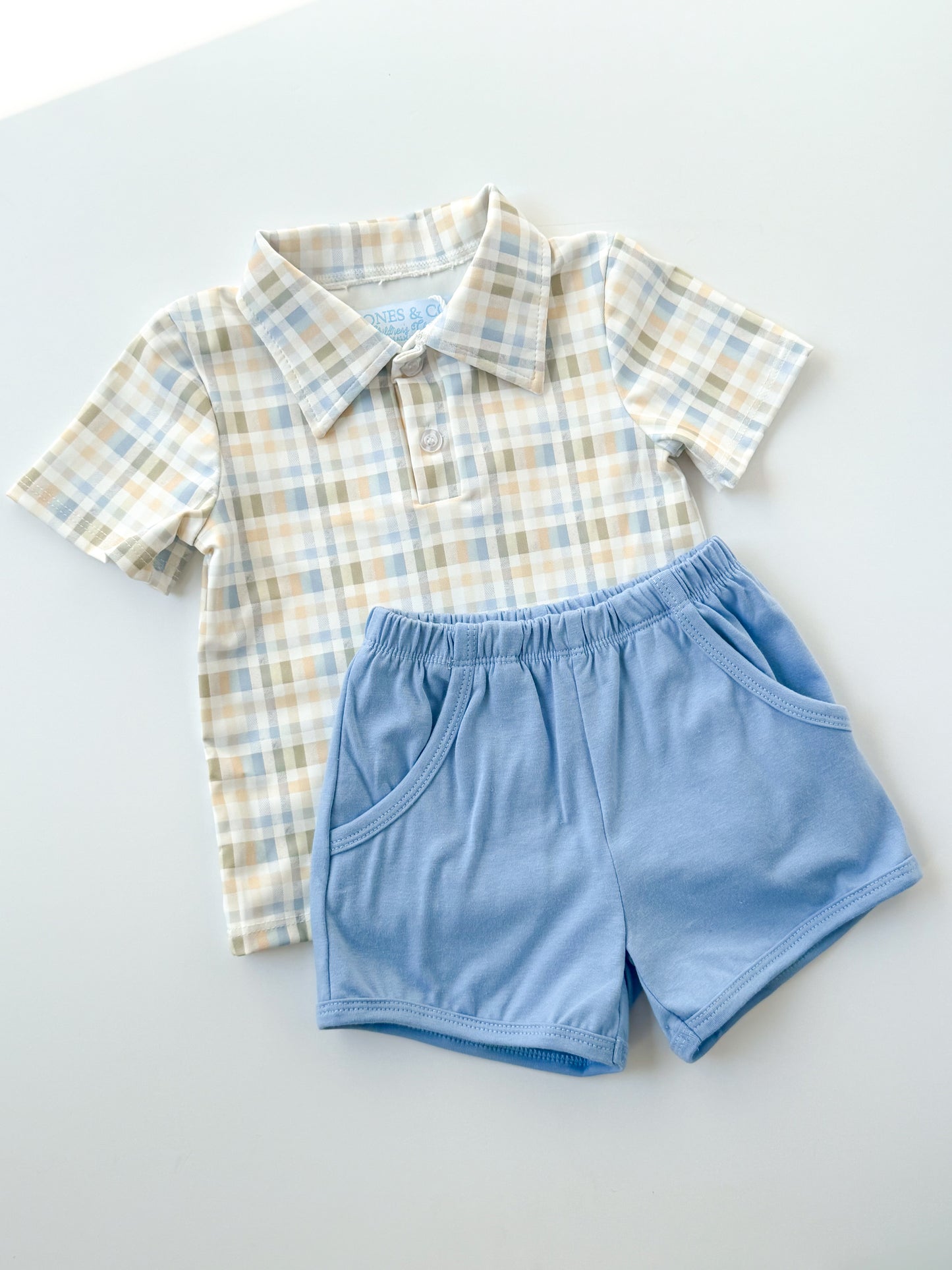 Fall Plaid Boy’s Short Set