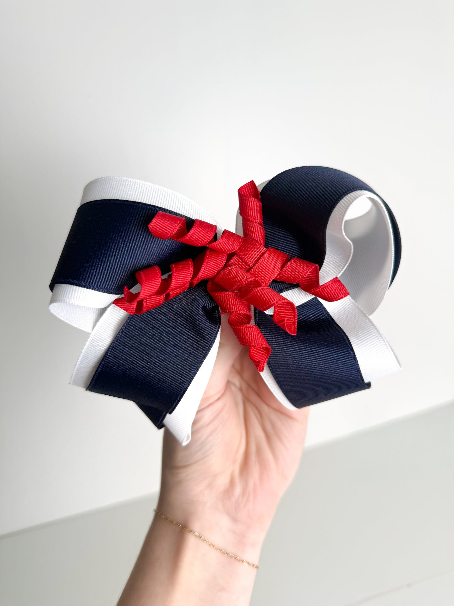 Red White & Blue Bow - Crowned With Grace