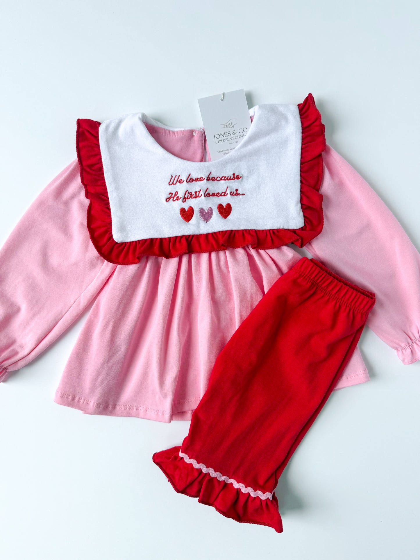 He first loved us Girl's Pant Set