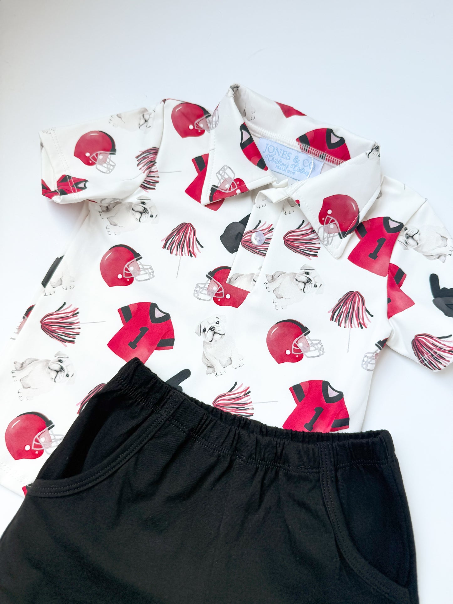 Red & Black Traditions Boy’s Short Set