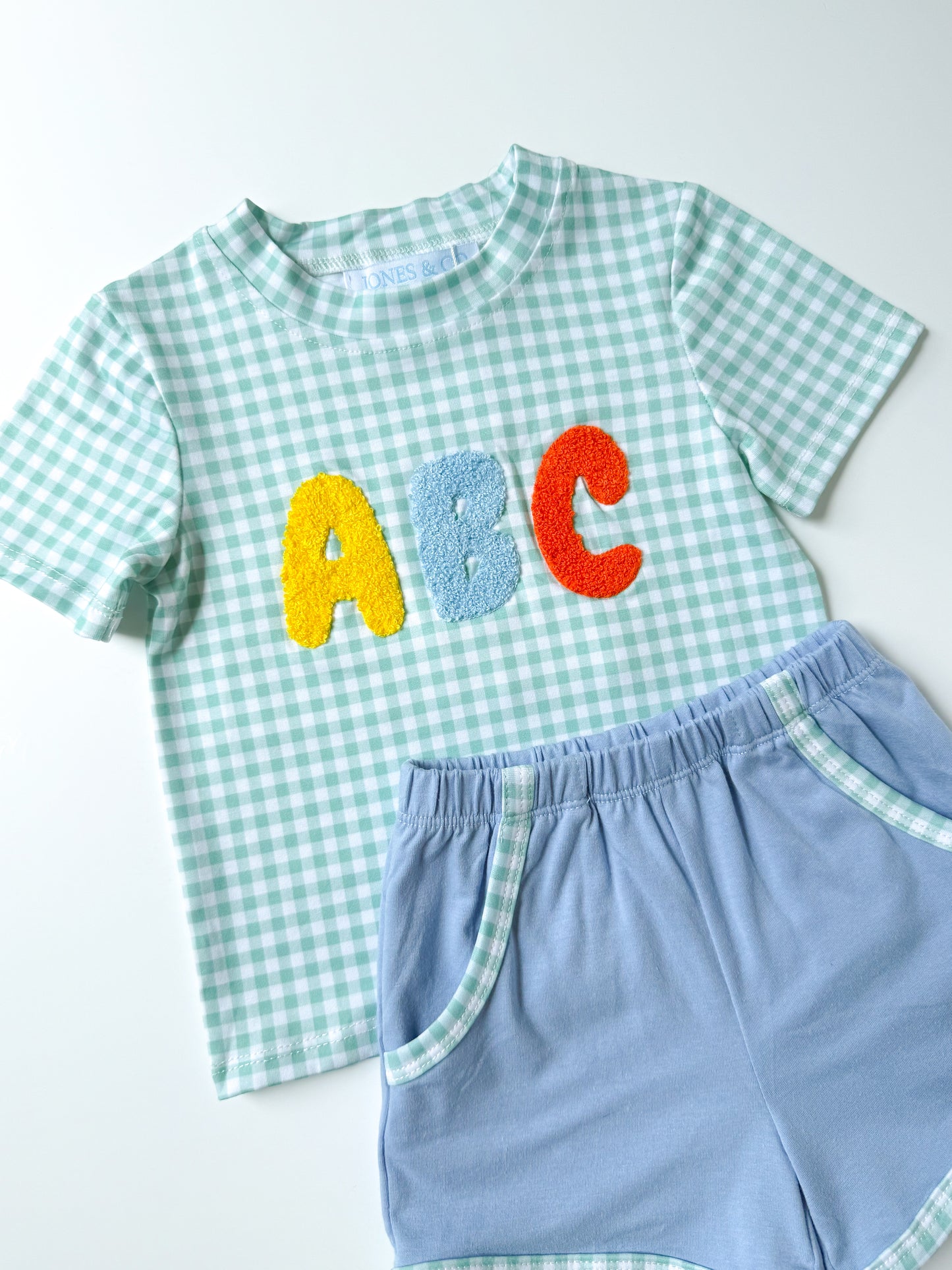 ABC French Knot Boy’s Short Set