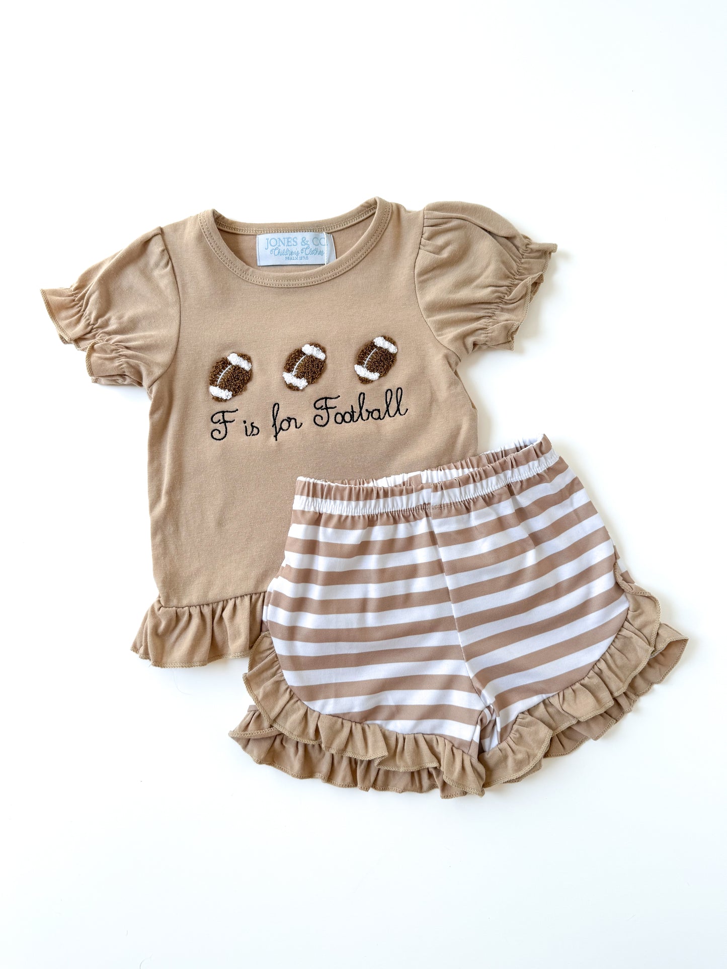 F is for Football Girl’s Short Set