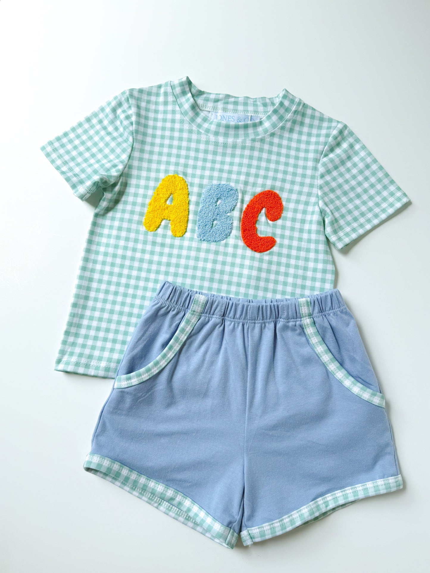 ABC French Knot Boy’s Short Set