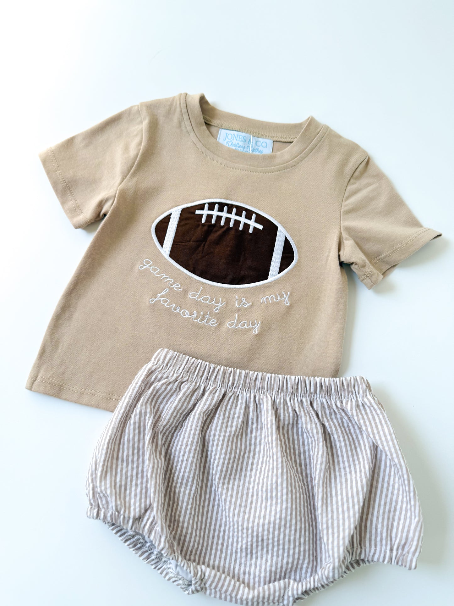 Seersucker Gameday Boy’s Diaper Set