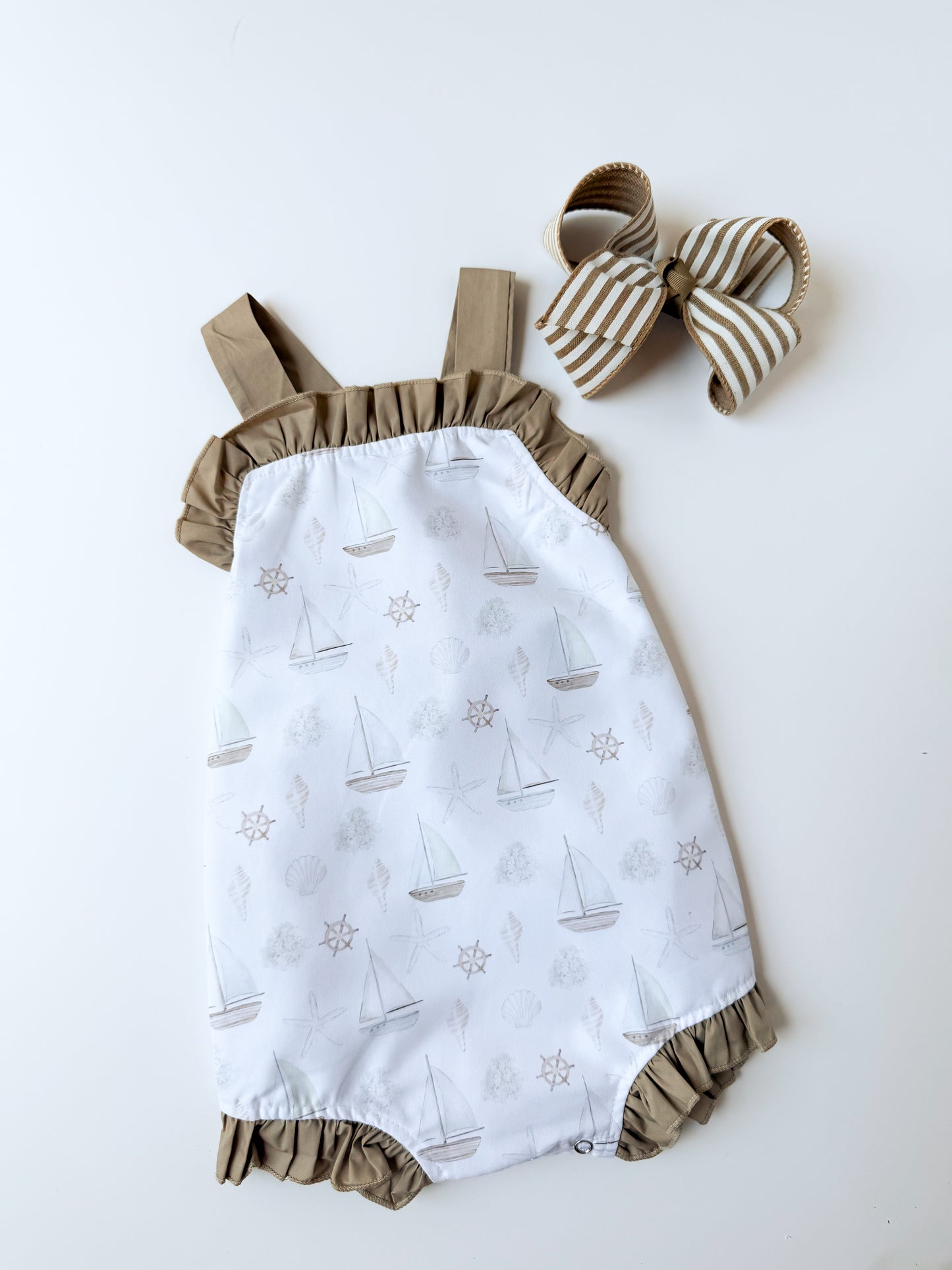 Seashells & Sailboats Girl’s Sunsuit