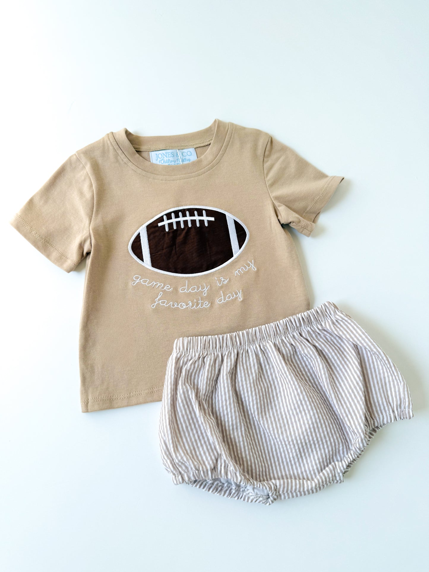 Seersucker Gameday Boy’s Diaper Set